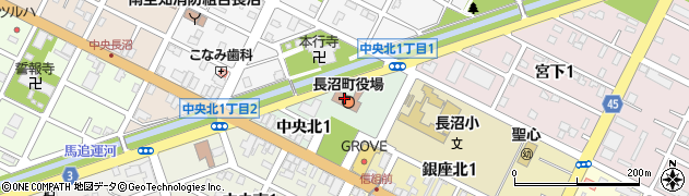 長沼町役場議会　事務局周辺の地図
