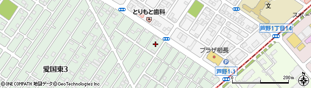 北海道釧路市愛国東2丁目53周辺の地図