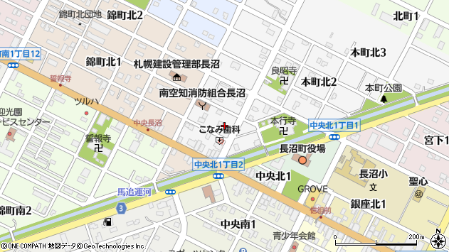 〒069-1333 北海道夕張郡長沼町本町の地図