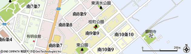 桂町公園周辺の地図
