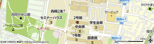 札幌大学・札幌大学女子短期大学部　図書館相互協力窓口周辺の地図