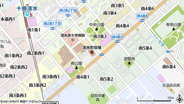 〒089-0100 北海道上川郡清水町（以下に掲載がない場合）の地図