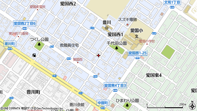 〒085-0057 北海道釧路市愛国西の地図