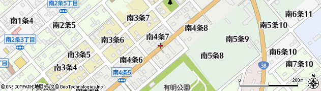 北海道清水町（上川郡）南４条周辺の地図