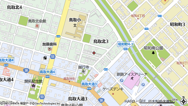 〒084-0907 北海道釧路市鳥取北の地図