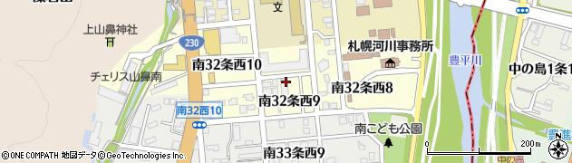 北海道札幌市南区南３２条西周辺の地図