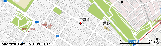 北海道釧路市芦野3丁目周辺の地図