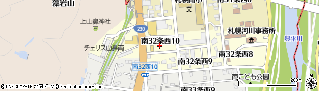 北海道札幌市南区南３２条西10丁目周辺の地図