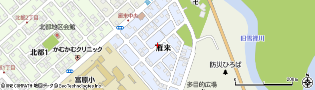 北海道釧路町（釧路郡）雁来周辺の地図