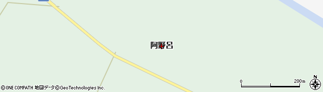 北海道栗山町（夕張郡）阿野呂周辺の地図