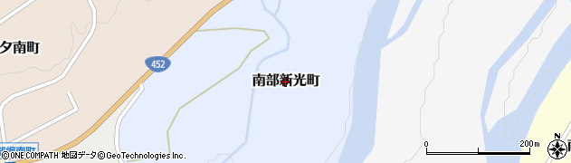 北海道夕張市南部新光町周辺の地図