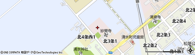 北海道清水町（上川郡）北４条周辺の地図
