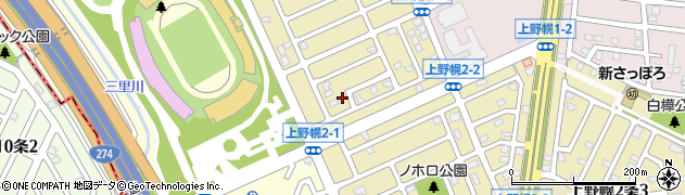 上野幌梅ケ丘公園周辺の地図