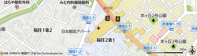北海道中央バス株式会社　福住バスターミナル周辺の地図