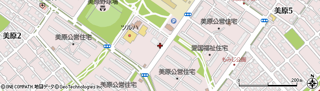 釧路美原郵便局周辺の地図