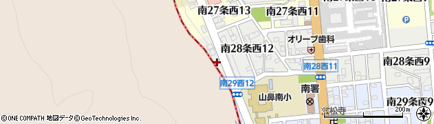 北海道札幌市中央区南２８条西13丁目周辺の地図