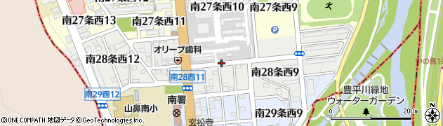 北海道札幌市中央区南２８条西10丁目周辺の地図