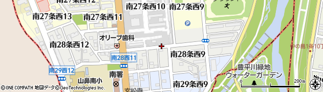 北海道札幌市中央区南２８条西周辺の地図