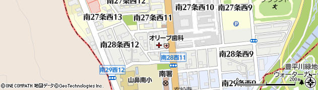 北海道札幌市中央区南２８条西11丁目周辺の地図