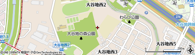 北海道札幌市厚別区大谷地西周辺の地図