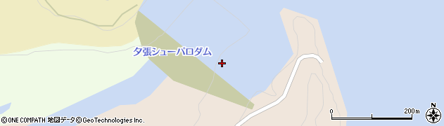 大夕張ダム周辺の地図