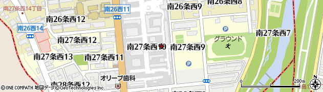 北海道札幌市中央区南２７条西周辺の地図