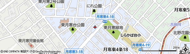 北海道札幌市豊平区月寒東４条周辺の地図