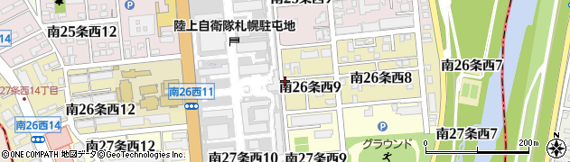 北海道札幌市中央区南２６条西周辺の地図