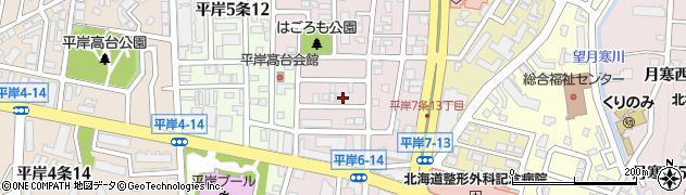 北海道札幌市豊平区平岸６条周辺の地図