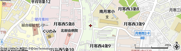 札幌市役所子ども未来局　子ども育成部南月寒小ミニ児童会館周辺の地図