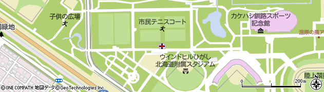 大規模運動公園釧路市民テニスコート周辺の地図