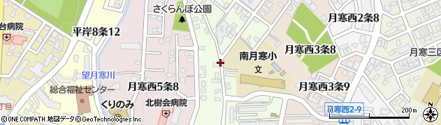北海道札幌市豊平区月寒西４条周辺の地図