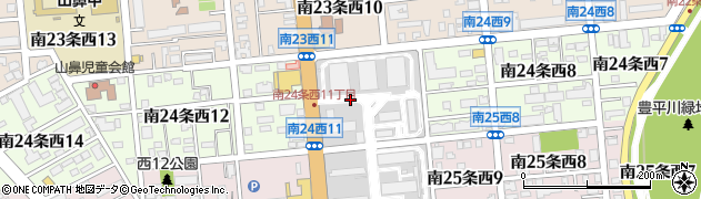 北海道札幌市中央区南２４条西周辺の地図