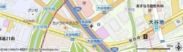 ラーメン山岡家 大谷地店周辺の地図