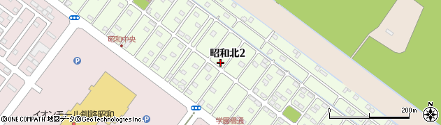 北海道釧路市昭和北周辺の地図