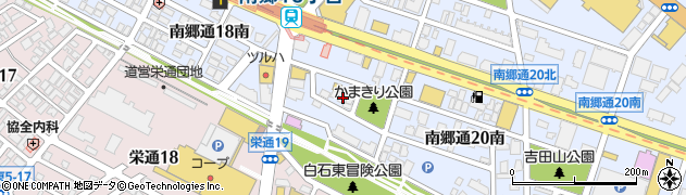 北海道札幌市白石区南郷通（１９丁目南）周辺の地図
