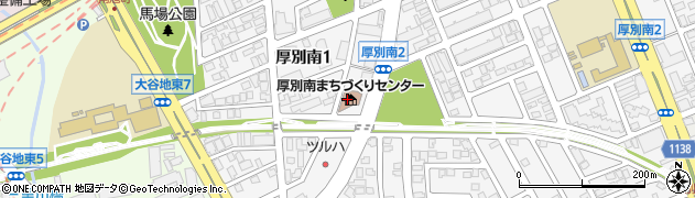 札幌市役所子ども未来局　子ども育成部厚別南児童会館周辺の地図