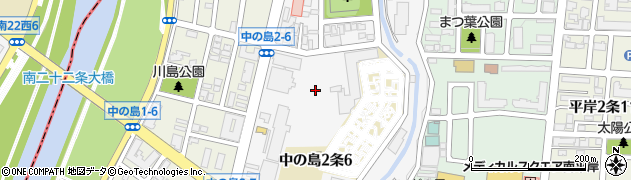 北海道札幌市豊平区中の島２条周辺の地図