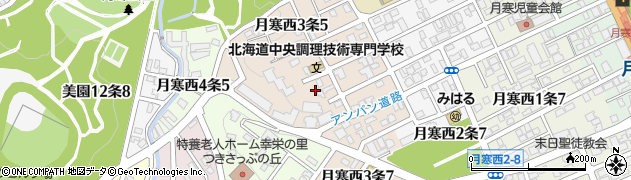 北海道札幌市豊平区月寒西３条6丁目周辺の地図