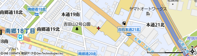 北海道札幌市白石区本通（２０丁目南）周辺の地図