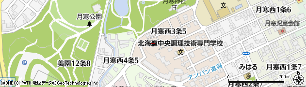 北海道札幌市豊平区月寒西３条5丁目周辺の地図