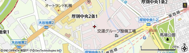 北海道交運事業協同組合　札幌タクシー無線センター周辺の地図