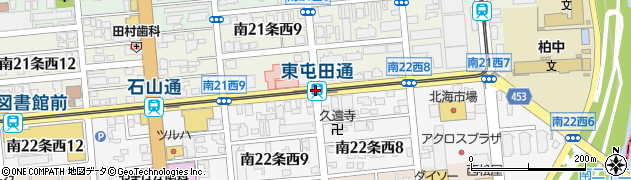 東屯田通駅周辺の地図