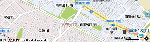 北海道札幌市白石区南郷通１７丁目南1周辺の地図