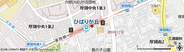 北海道札幌市厚別区周辺の地図