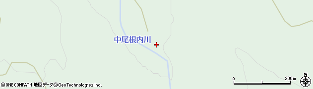 中尾根内川周辺の地図