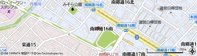 北海道札幌市白石区南郷通１６丁目南周辺の地図