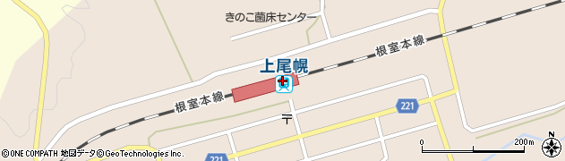 上尾幌駅周辺の地図