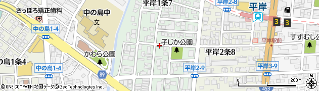 北海道札幌市豊平区平岸１条8丁目周辺の地図