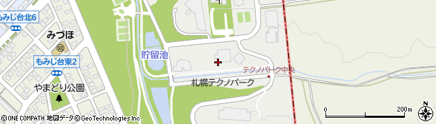 北海道札幌市厚別区下野幌テクノパーク周辺の地図